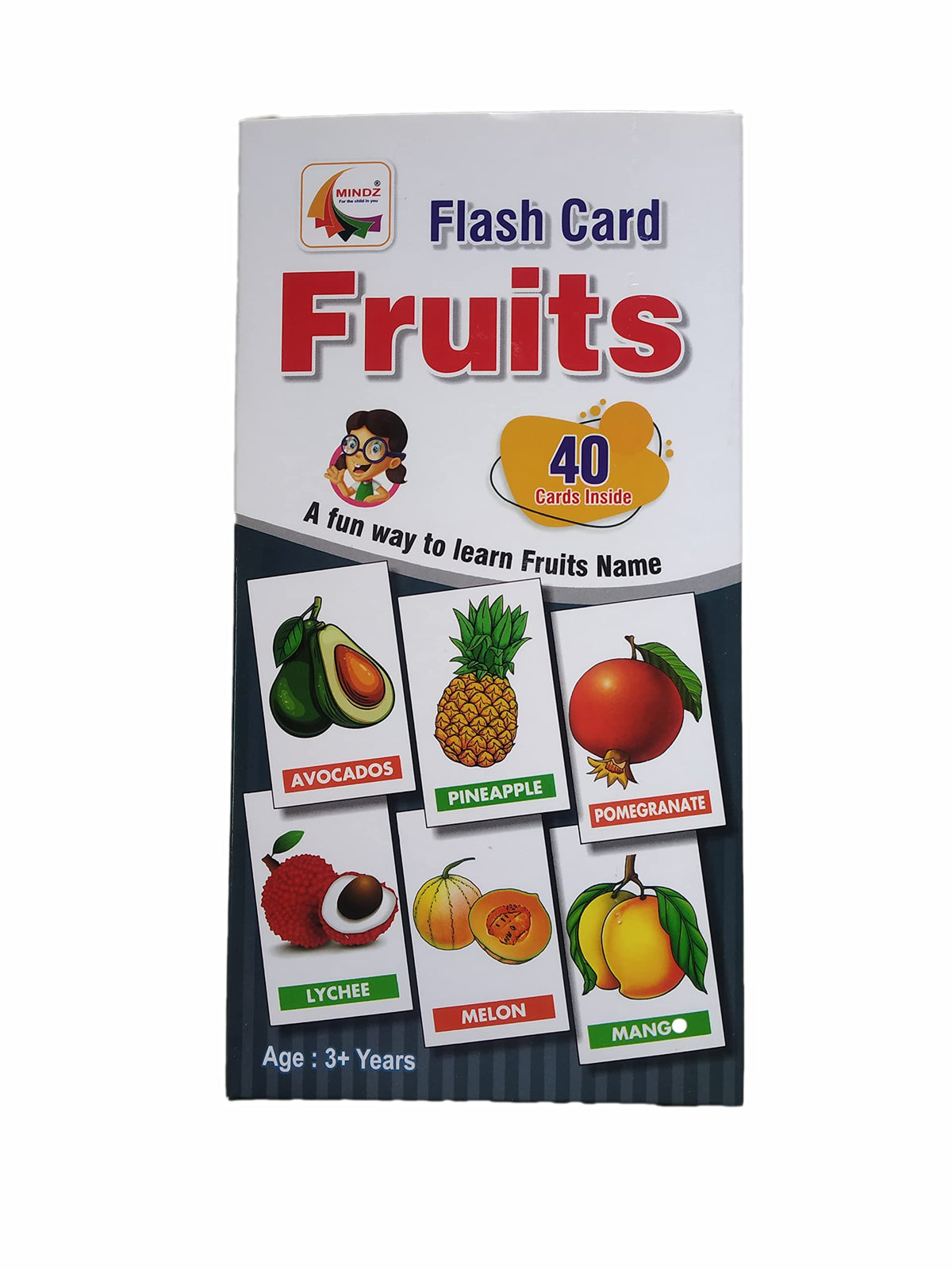 Mindz Fruits Flash Card For PreSchool Learning Kids Age 3+