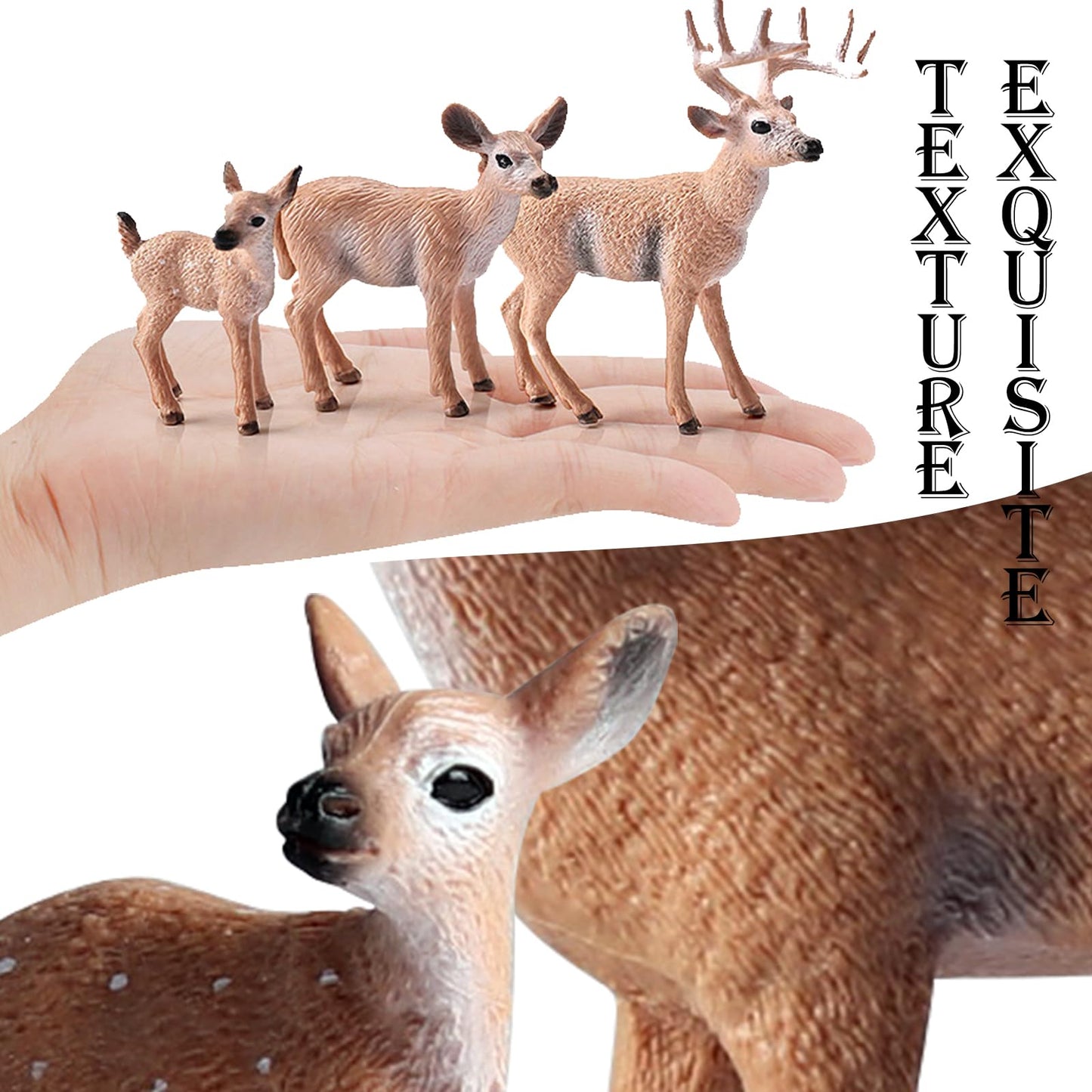 20Pcs Plastic Forest Animals Figures, Realistic Woodland Creatures Figurines Miniature Toys Animal Tree Kit Wild Animal Toys Gift For Kids Toddlers, Party Favors Cake Topper Diorama Supplies