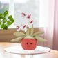 Apricot Lamb Potted Flower Plush Butterfly Orchid Plant Stuffed Animals For Kids, Soft Cute Plushies Toys For Baby Girl And Boy,