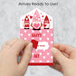 Big Dot Of Happiness Valentine Gnomes - Valentines Day Cards For Kids - Happy Valentines Day Pull Tabs - Set Of 12