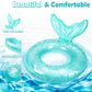Heysplash Mermaid Pool Float, Mermaid Tail Shaped Pool Swimming Float Tube Ring Floatie, Summer Water Fun Beach Party Swimming Pool Toys For Kids Children Adults Water Activities, Blue