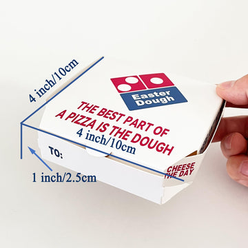 4 Pack Easter Basket Stuffers, Money Box For Cash Gift For Kids Teens, Money Holder, Gift Card Holder, Mini Pizza Box Easter Dou