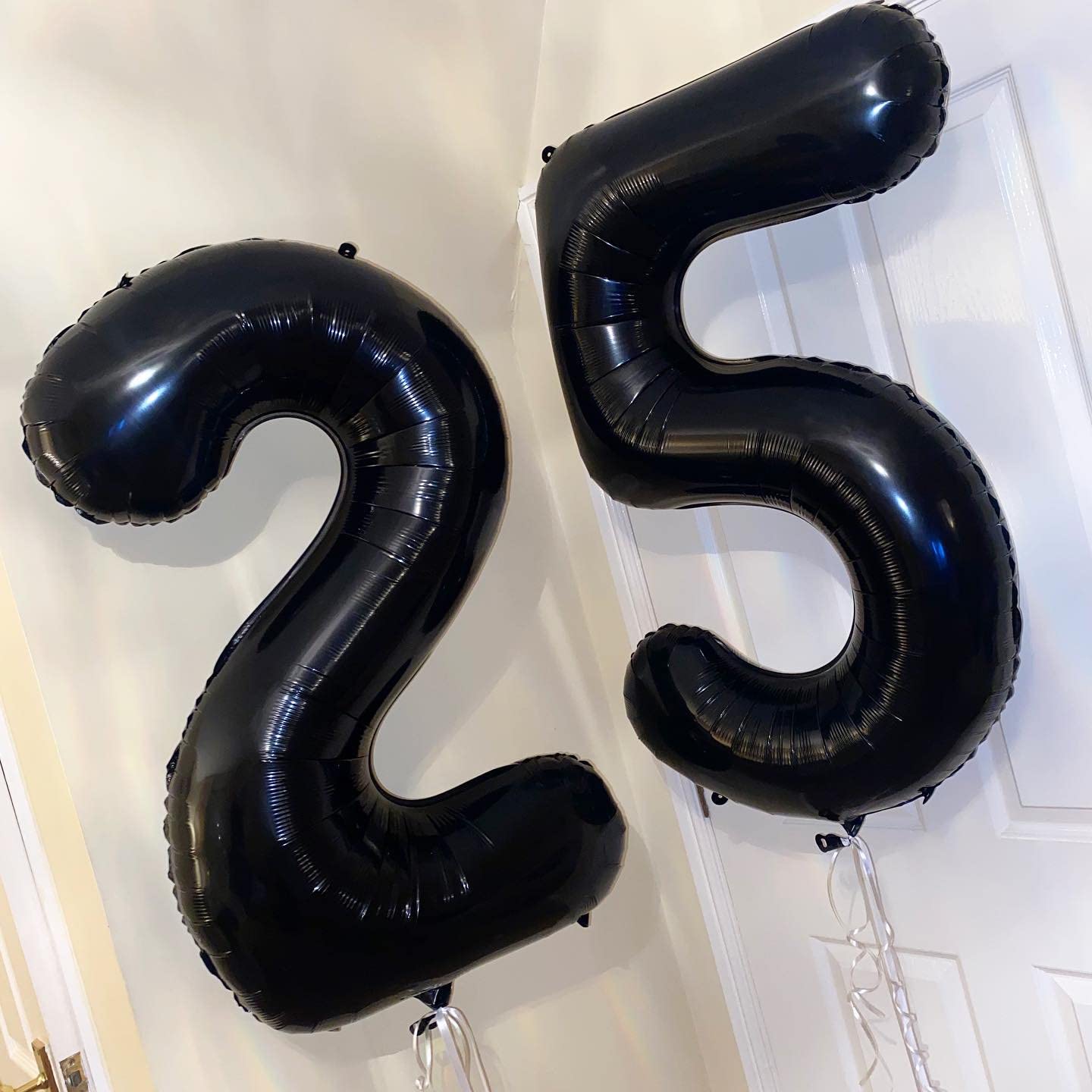 LHOAVWE 40 Inch Black Foil Mylar Number Balloons - Jumbo 26th/62nd Birthday Party Decorations