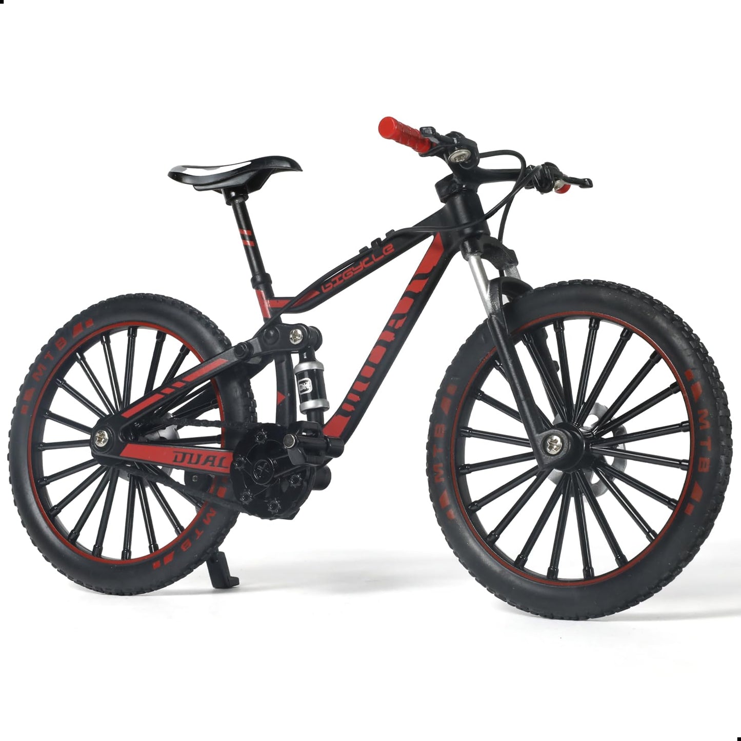 Risopen 1:8 Scale Die-Cast Alloy Mini Mountain Bike Bicycle Model Toy Finger BMX Gift Desktop Decoration Crafts for Cycling Lovers(Red)