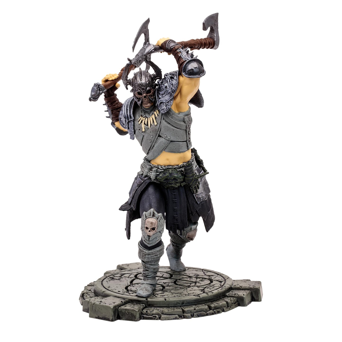 McFarlane Toys Diablo IV Barbarian 6-Inch 1:12 Scale Action Figure with Interchangeable Head  4   Display Base  and Mystery Weapon (Epic)