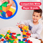 PREXTEX 100-Piece Multicolor Building Blocks Set for Toddlers - Jumbo Plastic Toy Blocks to Encourage Creativity and Motor Skills
