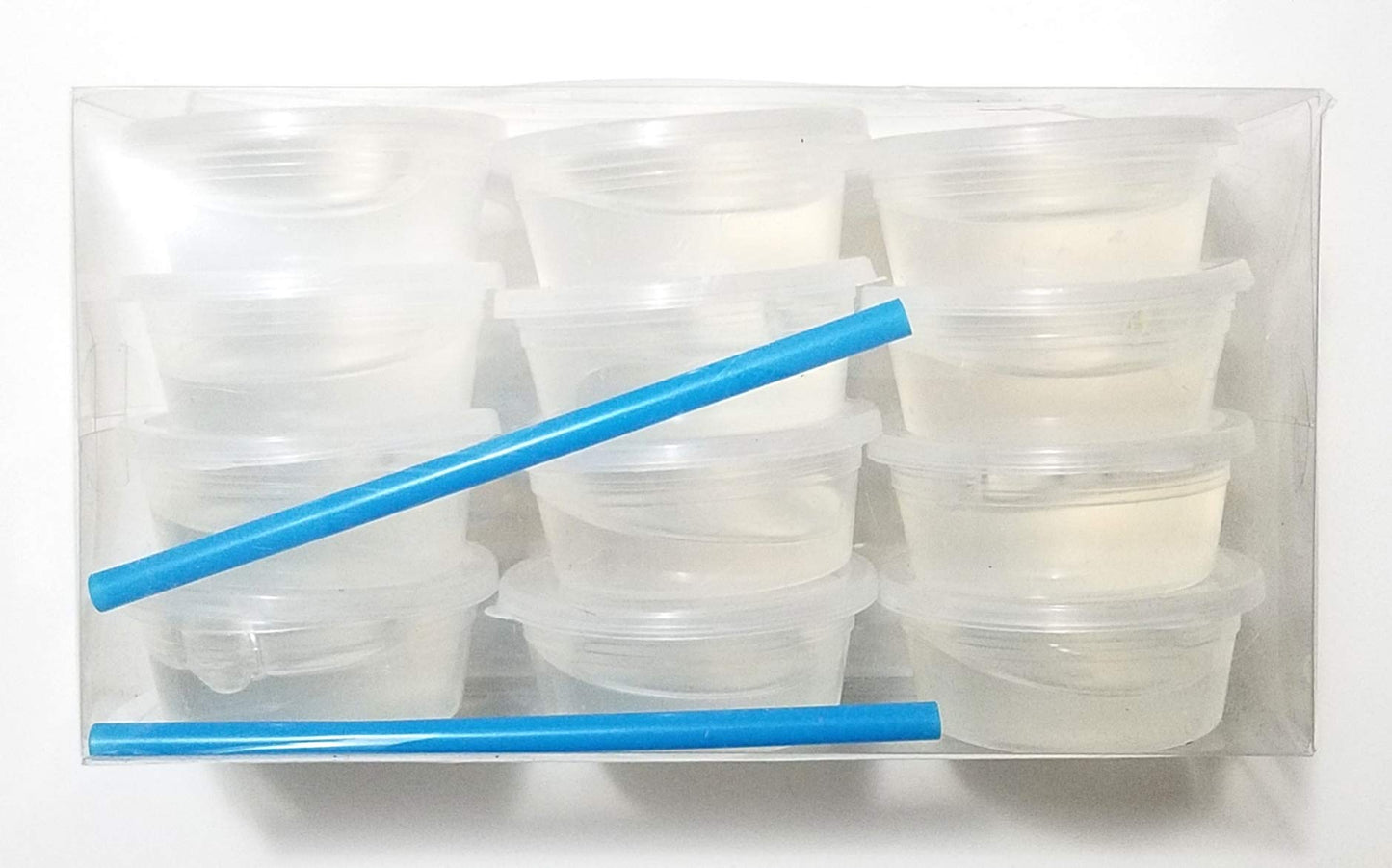 12 Pack Crystal Clear Slime Mud Putty, Creative, Diy, Great Toy For Any Favor, Gift, Birthday. Non Sticky, Stress Relief, Super Soft & Squishy Slime Toy Kit For Kids And Adults - Transparent Clear