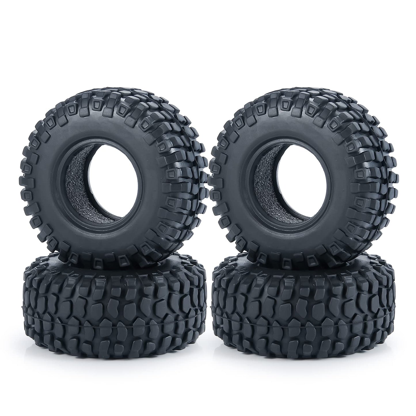 RC-Hub 4PCS 1.0'' Crawler Tires Micro Rubber Tires for 1/24 Axial SCX24 90081 AXI00001 AXI00002 AXI00005 AXI00006 RC Crawler Car