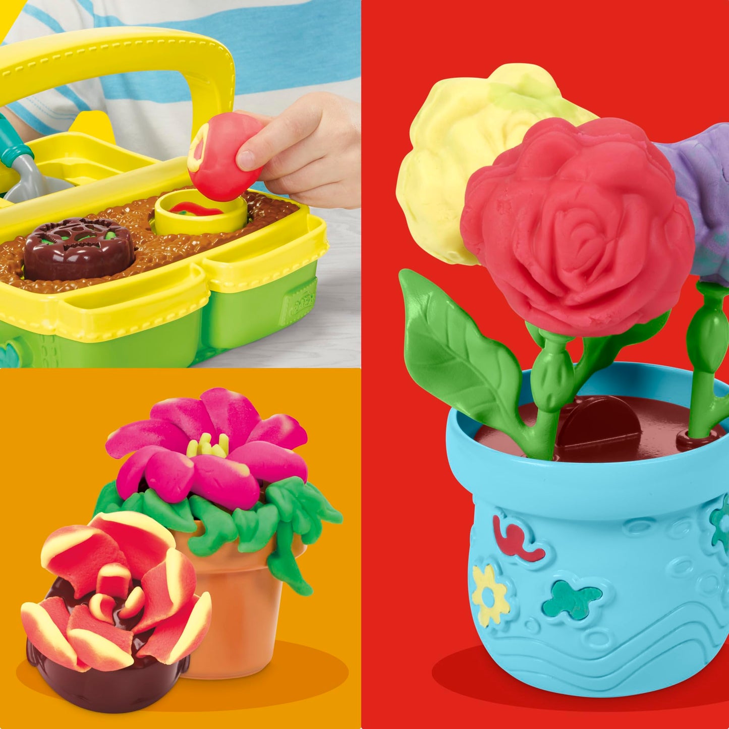 Play-Doh Blooming Flower Garden Toy Playset, Nature Pretend Play, Kids Arts & Crafts Ages 3+