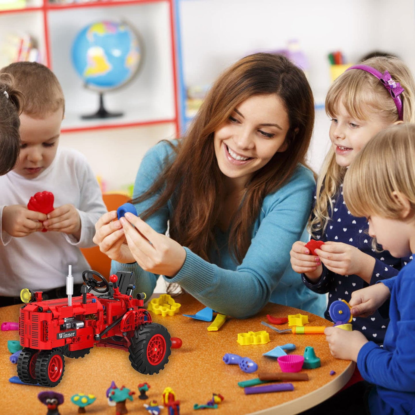 Gynthias 1/12 Classic Farm Tractor Toys Building Blocks Set Endless Fun For Kids With A Collection Of Tractor Toys To Building Y