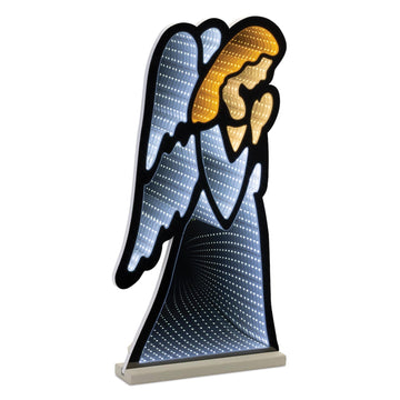 Led 3D Angel Christmas Tunnel Light - 24.5' - White And Yellow