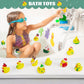 Fudragtn 36Pcs Christmas Rubber Ducks In Bulk, 2 Inch Mini Christmas Ducks Bath Toys For Kids Boys Girls, Holiday Rubber Ducks F