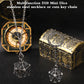 Syhood Mini Dice Set 7 Pcs Tiny Small Metal Dice Set Hollow D20 Necklace Dice Case Keychain Role Playing Table Games Portable Te