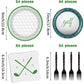 Bqk 96 Pcs Golf Plates And Napkins Golf Birthday Party Decorations Golf Party Supplies Golf Party Decor Golf Decorations For Par