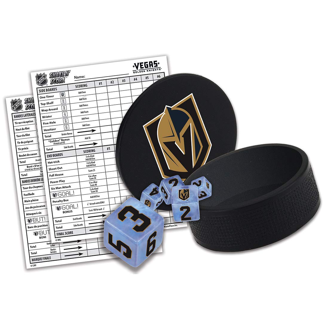 MasterPieces Game Day - NHL Vegas Golden Knights - Shake N Score Dice Game
