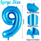 Blue Number 9 Balloon 40 Inch, Big Large Foil Helium Number Balloons, Jumbo Giant Mylar Number 9 Balloons For 9 Year Old Birthda