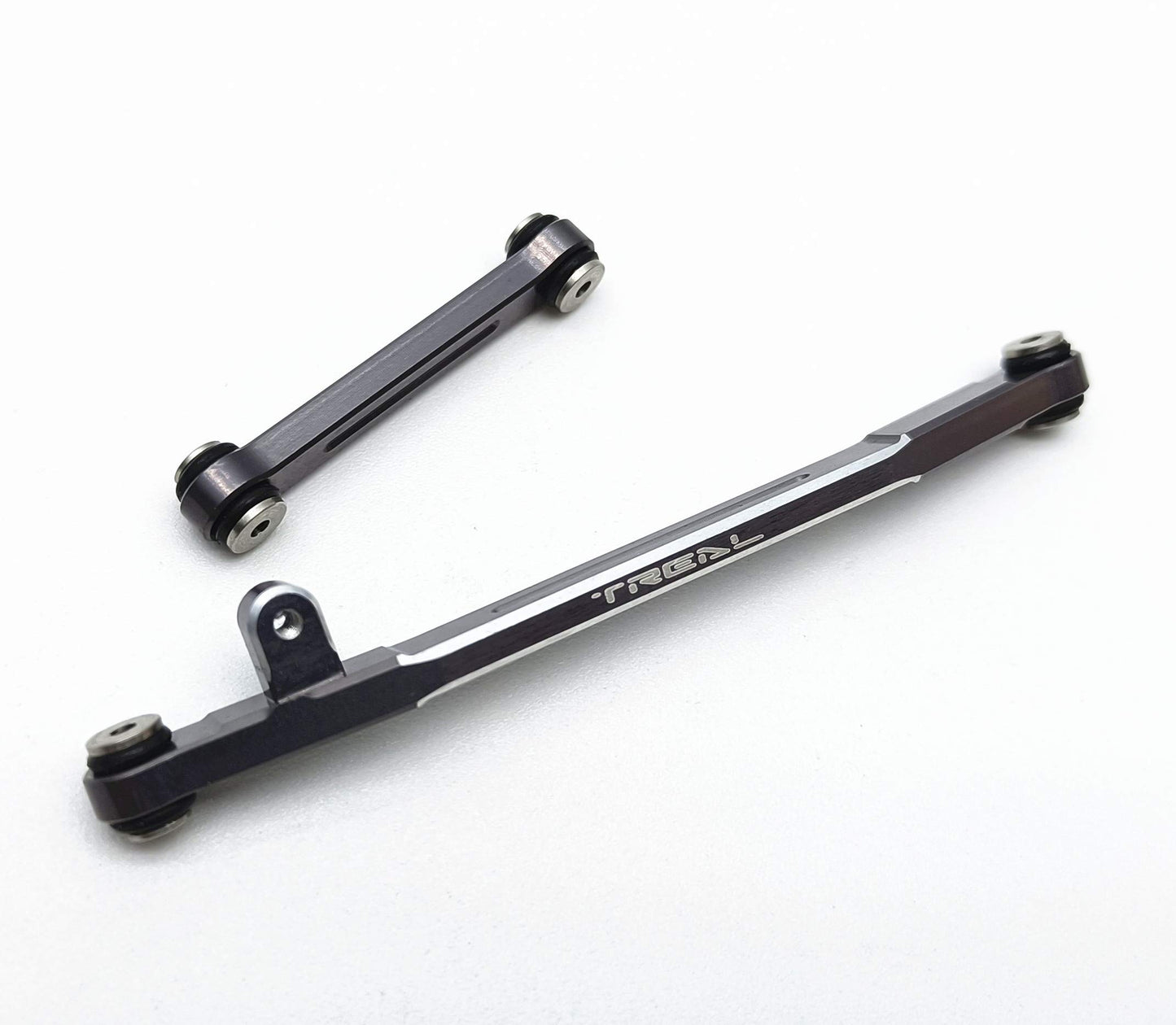 Treal Aluminum 7075 Steering Links Set For Axial Scx24 1/24 Scale-V2 (Grey)