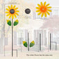 Venniy Metal 2Pack Garden Wind Spinners, Rust Resistant, Floral Design, Yellow And White, 9 X 29 Inches