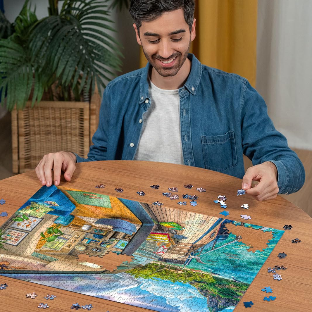 Ravensburger 1000 Piece Jigsaw Puzzle - Tropical Island Charter, Handcrafted Cardboard, Multi, Model 12000413, Made in Germany