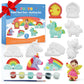 Funto Paint Your Own Unicorn Painting Kit, 13 Pcs Arts And Crafts Set For Kids, Steam Projects Creative Activity Diy Toys Gift F