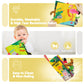 Beiens Baby Books Toys, Touch And Feel Crinkle Cloth Books For Babies, Infants & Toddler, Early Development Interactive Car & Stroller Soft Toys For Boys & Girls (Rainforest Tails-1 Book)