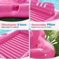 Snowalva Inflatable Tanning Pool Lounger Float, 72"x61", Pink, PVC, Model FY033, 5-in-1 Sunbathing Raft for Pool Party & Summer Fun