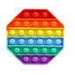 Fidget Sensory Toys, Stress Relief Silicone Pressure Relieving, Squeeze Novelty Gifts for Kids Children Adults (Hexagon Shapes)