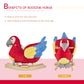Qaba Kids Ride-On Rocking Horse Toy Parrot Style Rocker With Fun Music & Soft Plush Fabric For Children 18-36 Months
