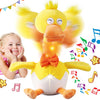 HCdoujoy 13" Plush Talking Dancing Duck Toy - Yellow, Mimics Speech, Singing, Glowing, Animated Gift for Toddlers and Kids