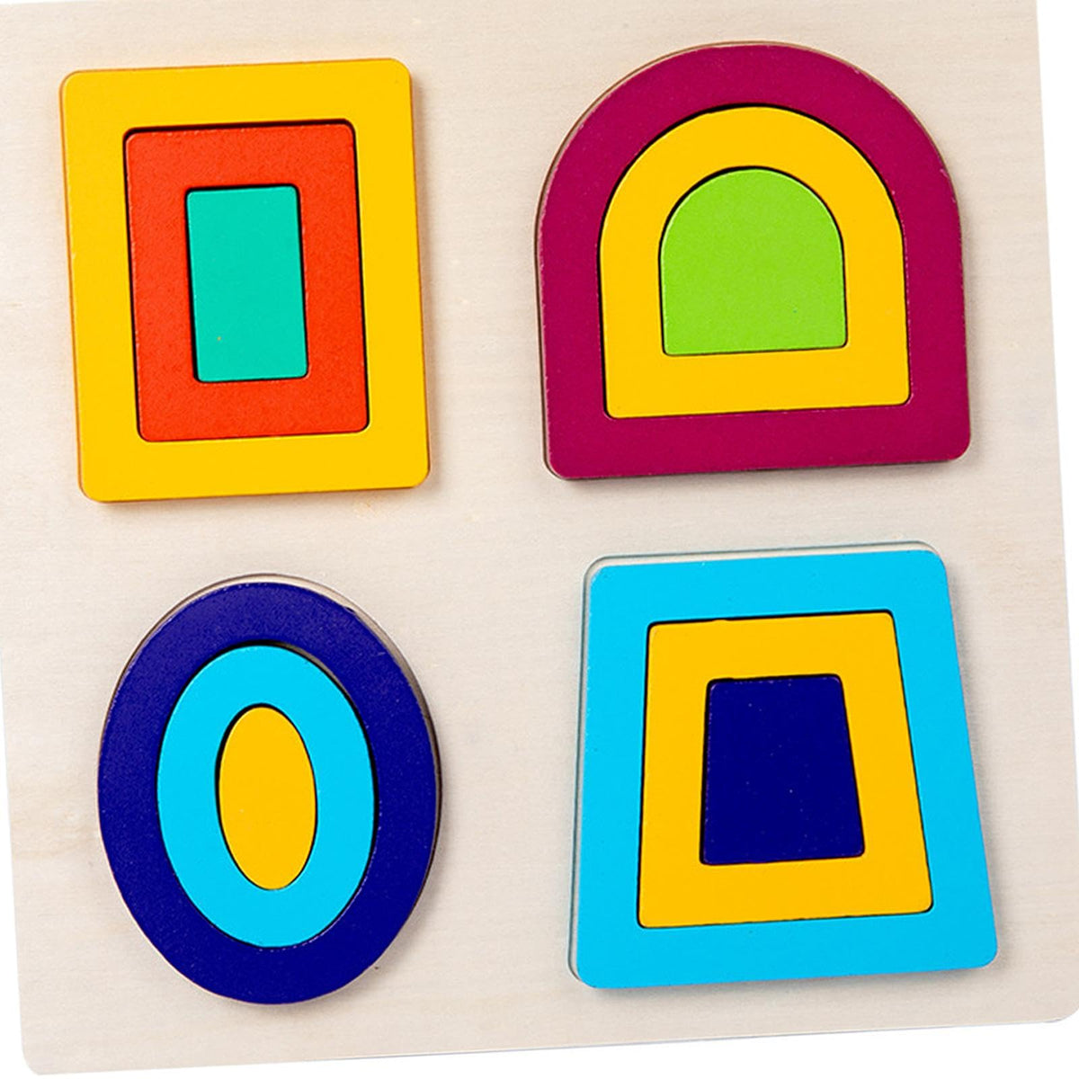 Atorse Montessori Toy Wooden Shape Peg Puzzles Kids Valentines Gifts For 3 4 5 Kids Style D|Baby | Toys For Baby | Developmental