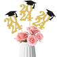 Alissar 10 Pack Glitter Gold Double Sided 2024 Graduation Party Centerpiece Sticks Glitter Table Topper Party Supplies (2024 Car
