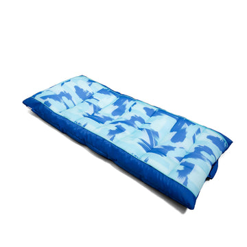Big Joe Kona No Inflation Needed Pool Lounger With Headrest, Paintbrush Blue Double Sided Mesh, Quick Draining Fabric, 5.5 Feet Big