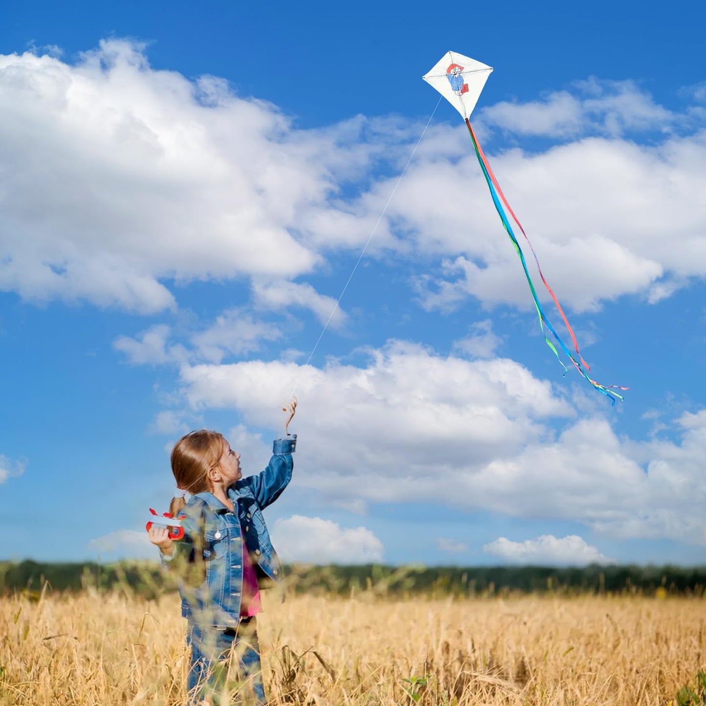 Kite Kits for Kids, Kite Decorating for Party, White Diamond Style for Students, Design Your Own Making Kits (10 Pack)