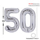 40 Inch Number 50 Balloon Silver Jumbo Giant Big Large Number 50 Foil Mylar Silver Balloons 50Th Birthday Party Anniversary Deco