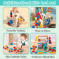 Montessori Toddler Tool Set - 33 PCS Wooden Kids Tools with Box / Bench, Montessori Educational Pretend Play Preschool Toys Gift