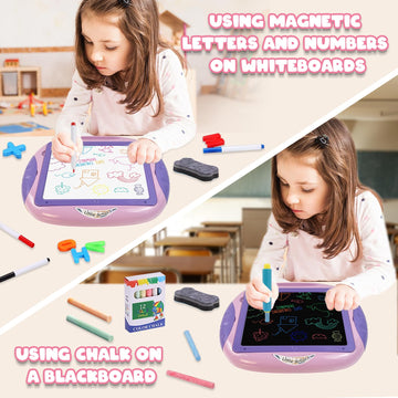 Cokzer Toys For 1-3 Year Old Girls, Toddler Girl Toys With Magnetic Letters And Numbers, Learning And Educational Toys For 1 2 3