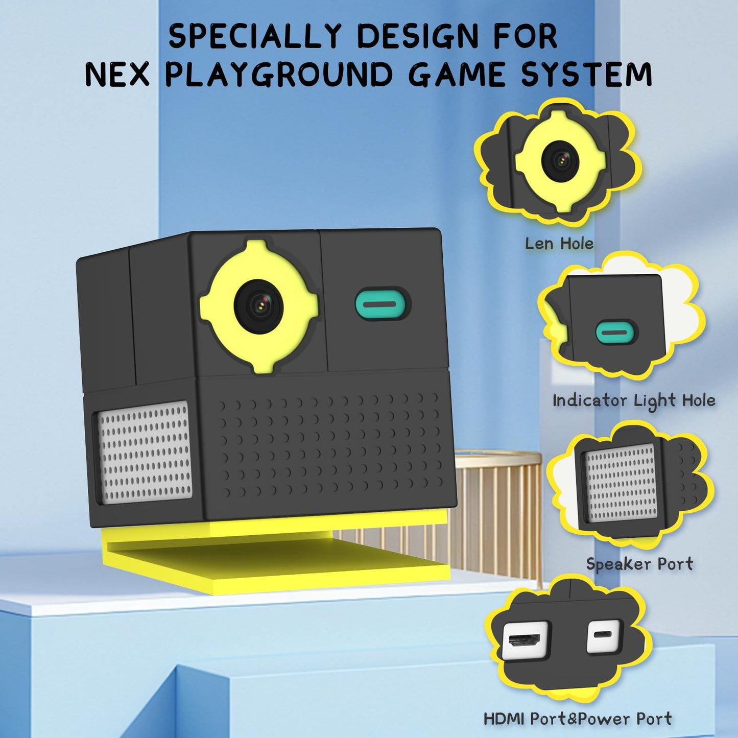 Wacanc Silicone Case Cover for Nex Playground Game System,Protective Case Cover Compatible with Nex Playground Game System,Anti