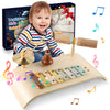 Looikoos Kids Drum Set Toddler Musical Instruments Set Wooden Percussion Instrument Xylophone For Kids Montessori Toys Preschool Educational Musical Toys