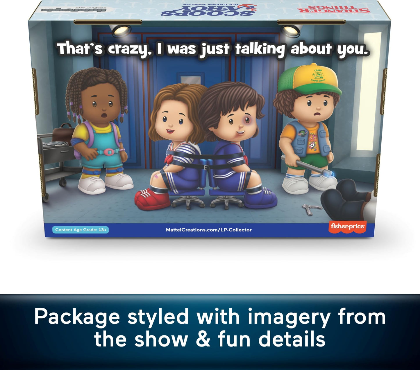 Little People Collector Stranger Things: Scoops Troop Special Edition Figure Set for Adults & Fans in a Display Gift Package