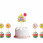 Untumble Candyland Theme Birthday Cake Topper And Cup Cake Toppers Set (Pack Of 25)