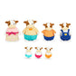 Li'l Woodzeez FitzMoo Cow Family Set of 7 Posable Plastic Figures - Multicolor, Model WZ6837C3Z, Gift Toy for Kids Age 3+