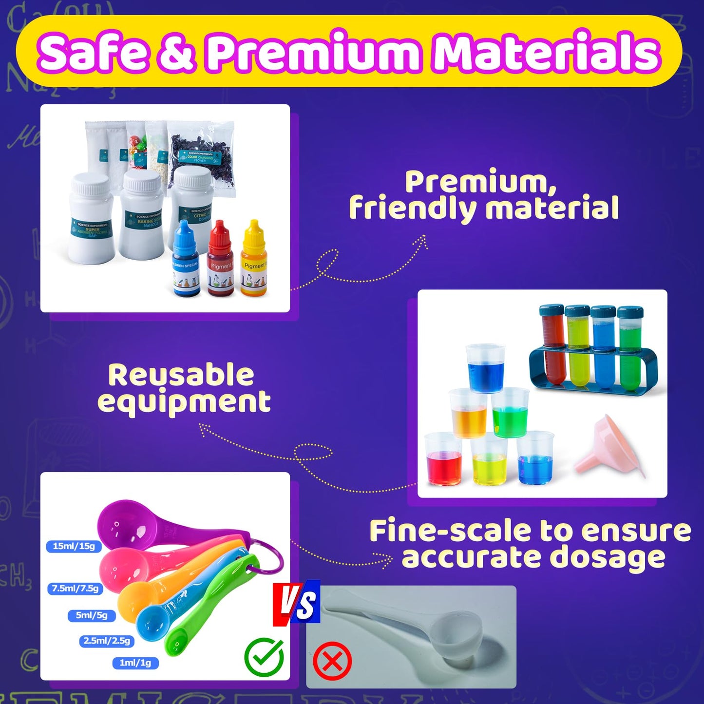 Science Kits For Kids - 50 Experiments Science Kit For Kids Age 6-12 Year Old, Stem Educational Science Toys Gifts For Girls Boy