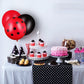 100 Pieces Polka Dots Latex Balloons Ladybug Strawberry Balloons For Party Decor Birthday Wedding Supplies(12 Inch, 10 Inch,Mixed Style)