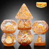 DNDND Taco D&D Dice Set - 7PCS Resin Dice with Velvet Bag for Tabletop Games