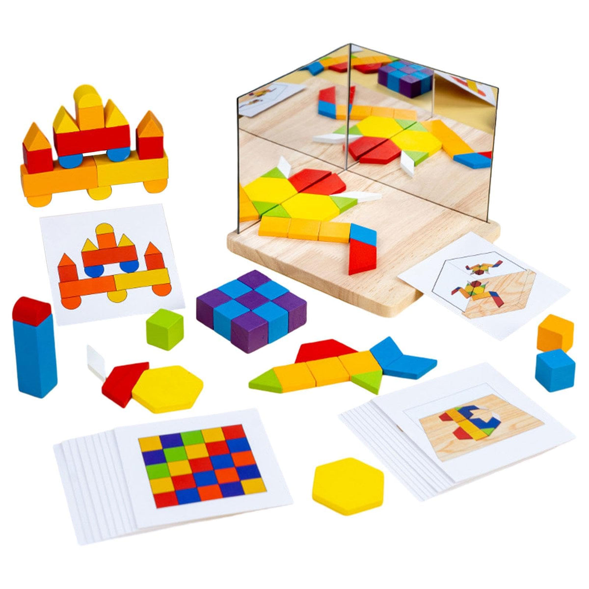 UJEAVETTE Mirror Imaging Logical Thinking Puzzle Space Imagination Blocks for Girls Kids