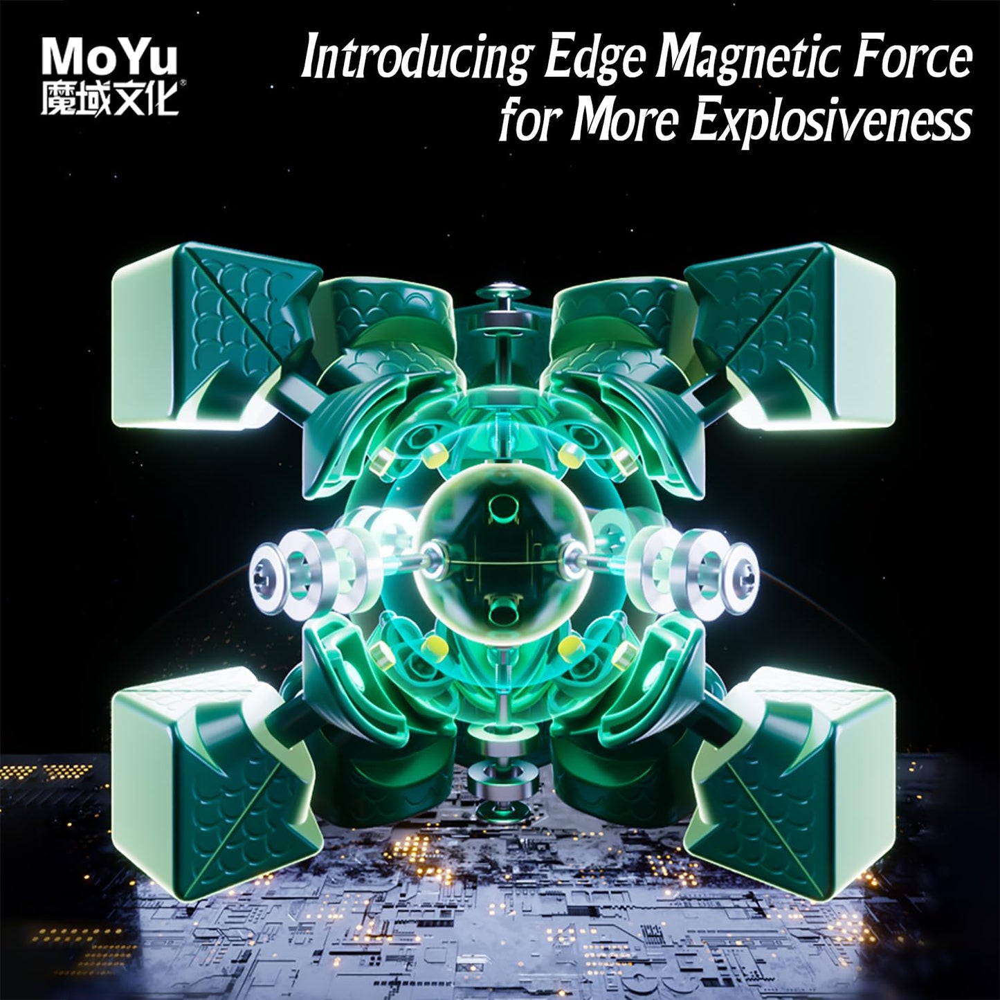 Cubershop Moyu Wrm V9 Magnetic 3X3 Speed Cube, Stickerless, 2023 Flagship, Dual Adjustment System, Superior Stability, Includes Cube Stand & Instructions, Kid Gift
