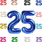 25 Balloon Number, Metallic Blue Number 25Th Birthday Balloons 40 Inch, 25 Or 52 Years Old Metallic Blue Birthday Decorations Fo