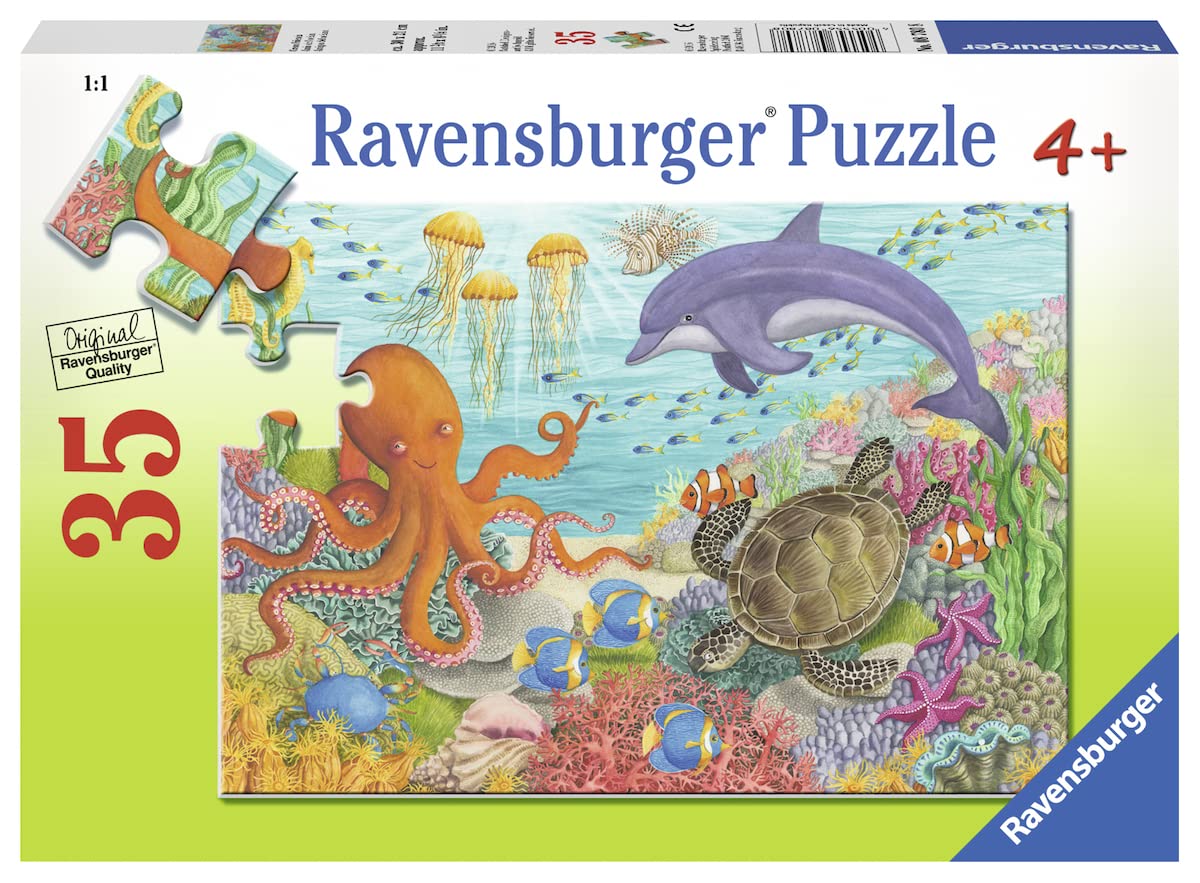 Ravensburger Ocean Friends 35 Piece Jigsaw Puzzle For Kids - Every Piece Is Unique, Pieces Fit Together Perfectly