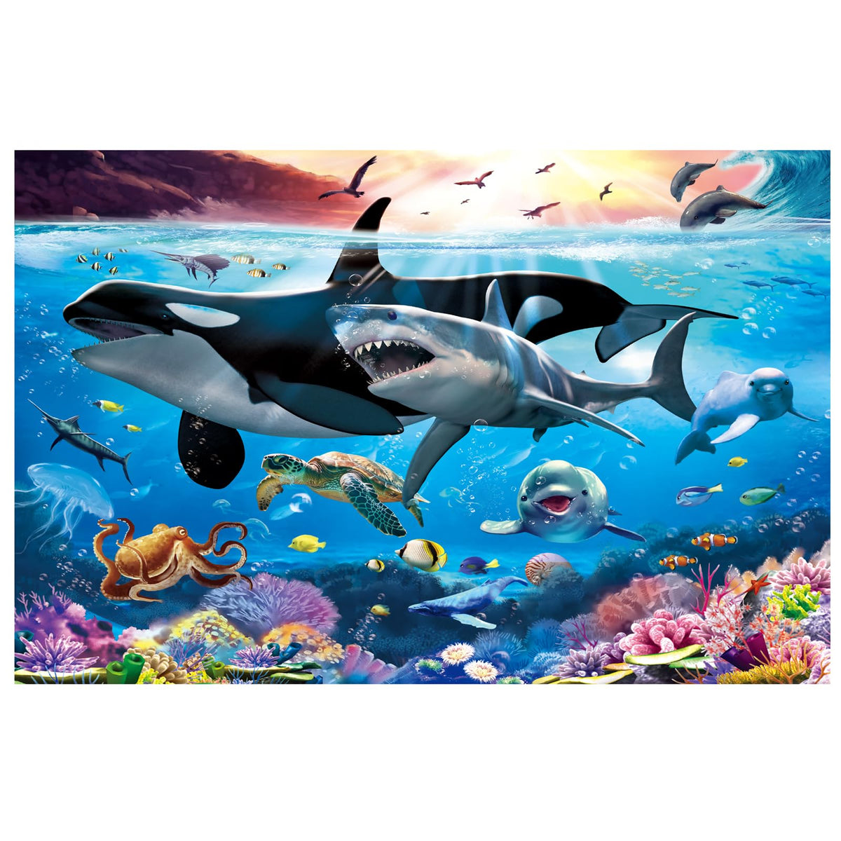 Puzzles for Kids Ages 68 810 Year Old  Ocean Underwater World, 200 Pieces Jigsaw Puzzles for Kids, Learning Educational Toys 