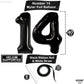 Katchon, Giant Black 14 Balloon Numbers Foil - 40 Inch | 14 Birthday Decorations For Boys | Black 14Th Birthday Balloons For Teen Boy Birthday Decorations 14 | 14Th Birthday Decorations For Boys